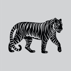 Expressive Tiger Roar Vector