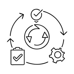 agile icon, agile line art - simple line art of agile, perfect for agile logos and icons