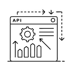 api rate limit icon, api rate limit line art - simple line art of api rate limit, perfect for api rate limit logos and icons