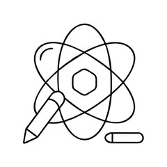 atom editor icon, atom editor line art - simple line art of atom editor, perfect for atom editor logos and icons
