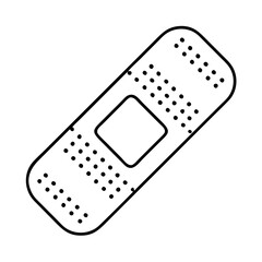 bandage icon, bandage line art - simple line art of bandage, perfect for bandage logos and icons