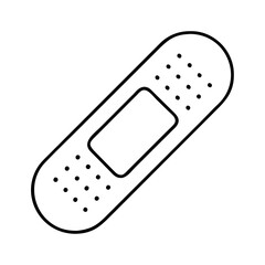 bandage icon, bandage line art - simple line art of bandage, perfect for bandage logos and icons