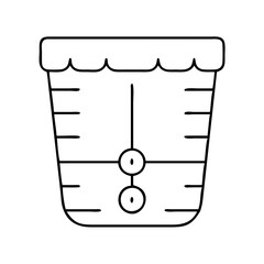 bitbucket icon, bitbucket line art - simple line art of bitbucket, perfect for bitbucket logos and icons
