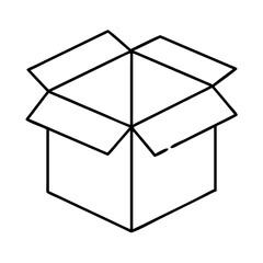 box icon, box line art - simple line art of box, perfect for box logos and icons