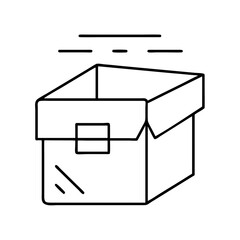 box icon, box line art - simple line art of box, perfect for box logos and icons