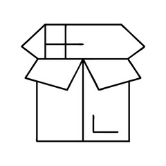 box icon, box line art - simple line art of box, perfect for box logos and icons