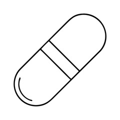 capsule icon, capsule line art - simple line art of capsule, perfect for capsule logos and icons