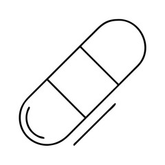 capsule icon, capsule line art - simple line art of capsule, perfect for capsule logos and icons
