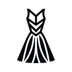 cut out dress with side slashes icon vector illustration