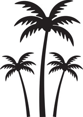 Fototapeta premium Silhouette palm tree design.