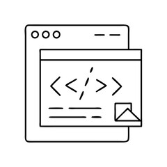 compiler icon, compiler line art - simple line art of compiler, perfect for compiler logos and icons