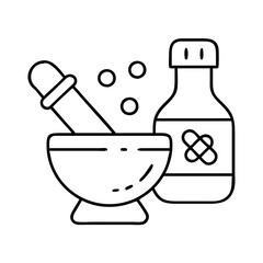compounded medicine icon, compounded medicine line art - simple line art of compounded medicine, perfect for compounded medicine logos and icons