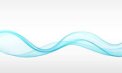Abstract wave design element. Transparent wave flow.