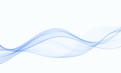 Abstract wave design element. Transparent wave flow.
