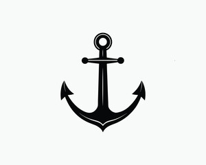 Anchor Outline Drawing Minimal Style