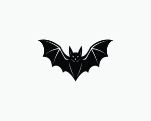 Bat Flying Outline Illustration
