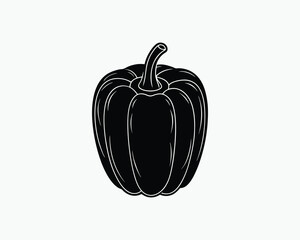 Bell Pepper Food Outline Art