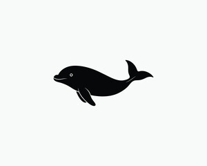 Beluga Whale Simple Vector Drawing