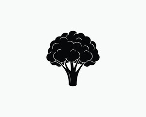 Broccoli Vegetable Outline Coloring Page