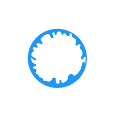 water splash circle border frame