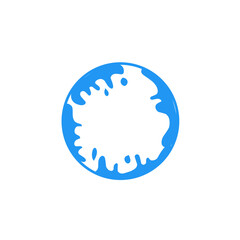 water splash circle border frame