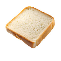 Freshly sliced bread isolated on transparent background