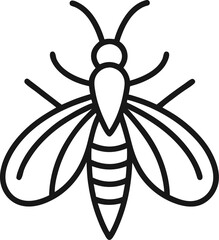 Firefly icon line art vector on transparent background