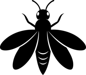 Firefly icon Silhouette vector on transparent background