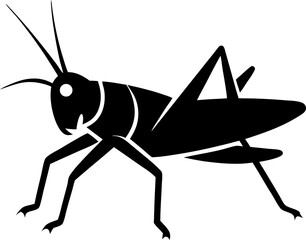 Grasshopper icon Silhouette vector on transparent background