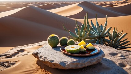 Cactus Fruit in Desert