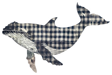 Fototapeta premium PNG Whale collage cutout animal mammal shark.