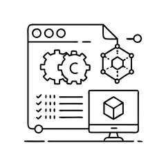 npm icon, npm line art - simple line art of npm, perfect for npm logos and icons
