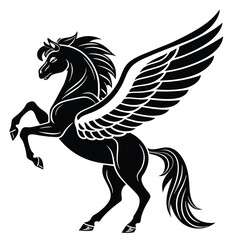 Fototapeta premium Majestic Pegasus Silhouette