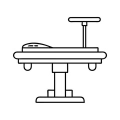 operating table icon, operating table line art - simple line art of operating table, perfect for operating table logos and icons