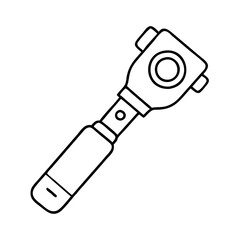 ophthalmoscope icon, ophthalmoscope line art - simple line art of ophthalmoscope, perfect for ophthalmoscope logos and icons