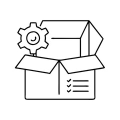 package manager icon, package manager line art - simple line art of package manager, perfect for package manager logos and icons