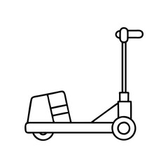 pallet jack icon, pallet jack line art - simple line art of pallet jack, perfect for pallet jack logos and icons