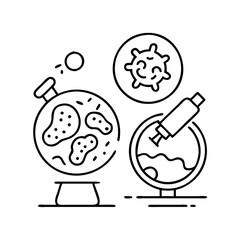 pathology icon, pathology line art - simple line art of pathology, perfect for pathology logos and icons