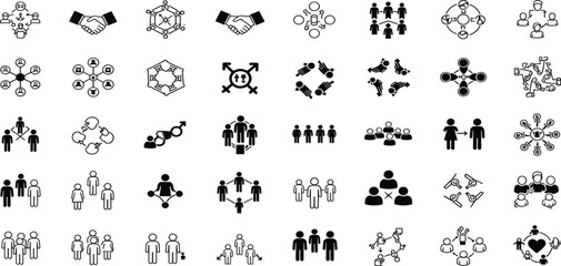 Obraz premium gender equality, community teamwork, diversity and collaboration Icon 