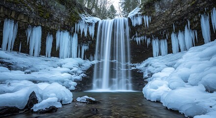 Frozen Veil of Winter AI Generated