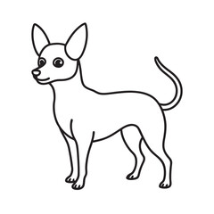 Chihuahua Tiny Dog Outline Drawing