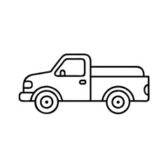 pickup icon, pickup line art - simple line art of pickup, perfect for pickup logos and icons