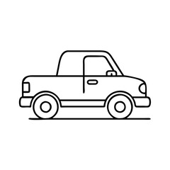pickup icon, pickup line art - simple line art of pickup, perfect for pickup logos and icons