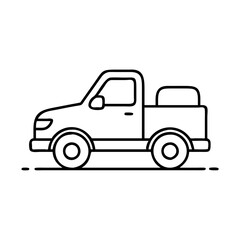 pickup icon, pickup line art - simple line art of pickup, perfect for pickup logos and icons