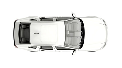 car top view isolated on white background PNG