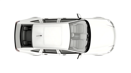 car top view isolated on white background PNG