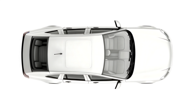 car top view isolated on white background PNG