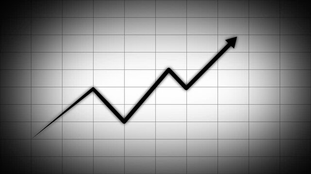 Stock exchange and trading arrows up and down with green and red colors, smooth trading animation without any background