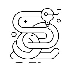 python icon, python line art - simple line art of python, perfect for python logos and icons