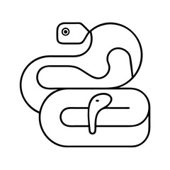 python icon, python line art - simple line art of python, perfect for python logos and icons